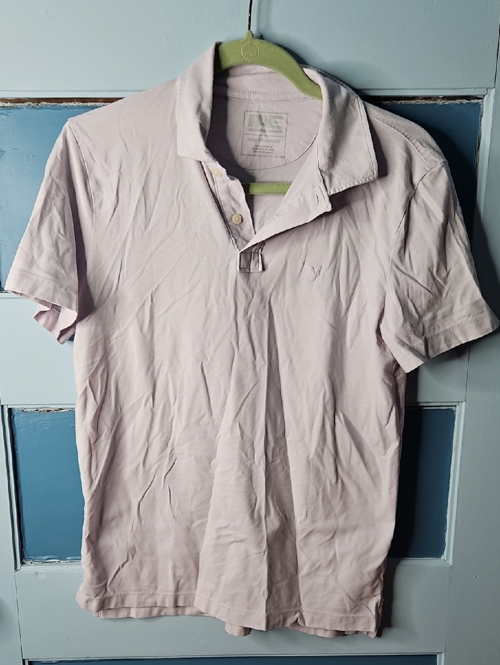 American Eagle Men's Lavendar Polo Shirt - Classic Short Sleeve XS